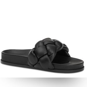 Lafayette 148 New York braided slide black